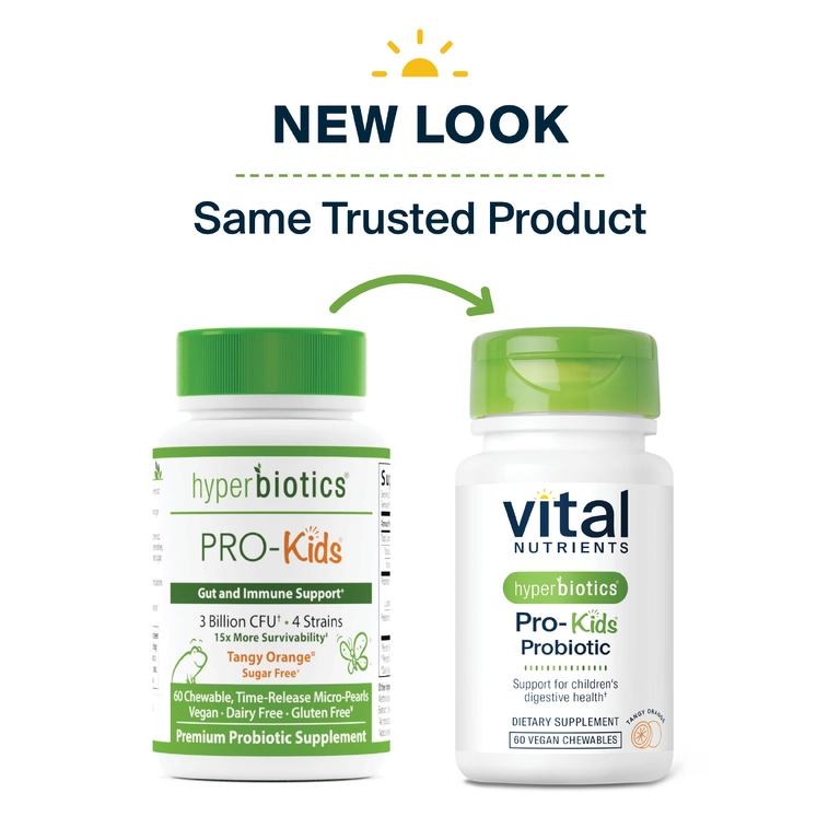 Vital Nutrients, пробиотики для детей, пикантный апельсин, 60 веганских жевательных таблеток