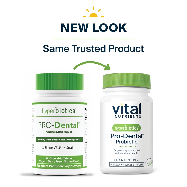 Vital Nutrients, пробиотики для здоровья полости рта, натуральный мятный вкус, 45 веганских жевательных таблеток