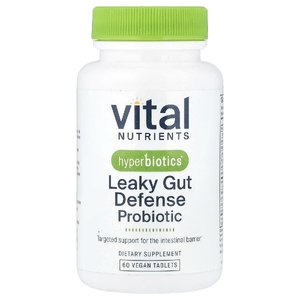 Vital Nutrients, пробиотики для защиты от воспаленного кишечника, 60 веганских таблеток
