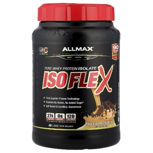 ALLMAX, чистый изолят сывороточного протеина, шоколад и арахисовая паста, 907 г (2 фунта)