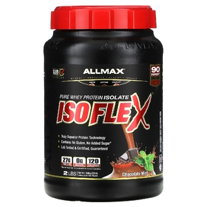 ALLMAX, чистый изолят сывороточного протеина, со вкусом шоколада и мяты, 908 г (2 фунта)
