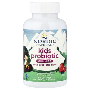 Nordic Naturals, детские жевательные таблетки с пробиотиками, со вкусом ягод, 60 жевательных таблеток