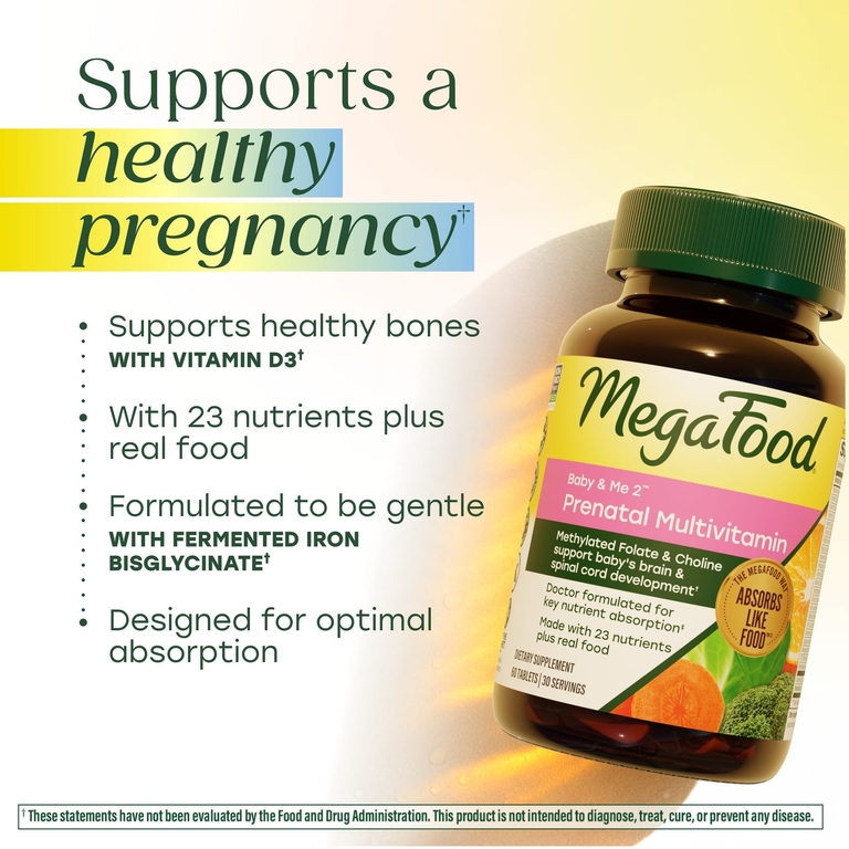 MegaFood, мультивитамины для беременных, 60 таблеток