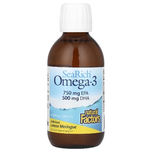 Natural Factors, омега-3, лимонное безе, 200 мл (6,76 жидк. унции)