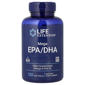 Life Extension, ЭПК и ДГК, 120 желатиновых капсул (1000 мг в 1 капсуле)