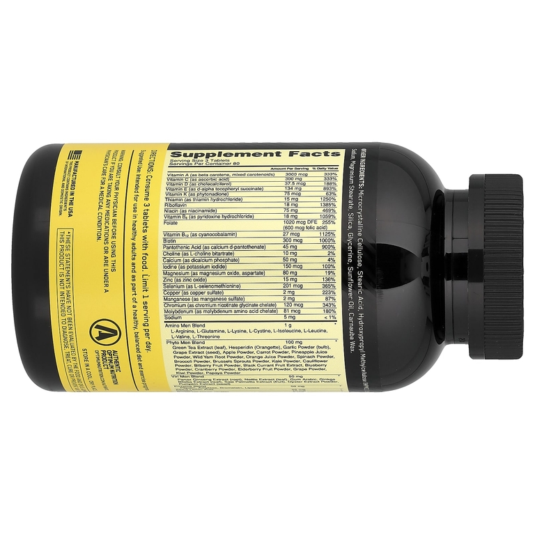 Optimum Nutrition, мультивитамины для активных мужчин, 240 таблеток