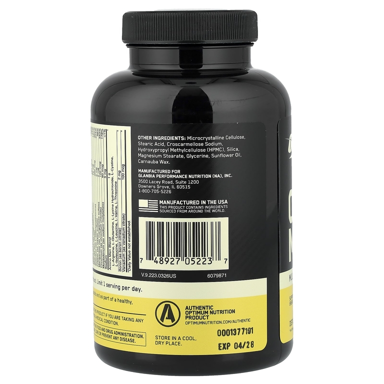 Optimum Nutrition, мультивитамины для активных мужчин, 90 таблеток