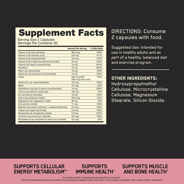 Optimum Nutrition, мультивитаминная добавка для активных женщин, 60 капсул