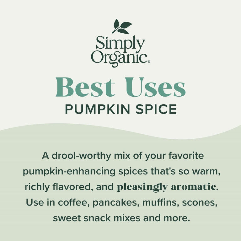 Simply Organic, пряная смесь для тыквенного пирога, 55 г (1,94 унции)