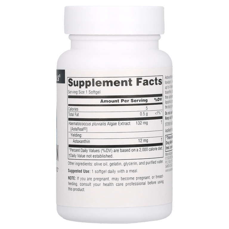 Source Naturals, астаксантин, 60 мягких таблеток