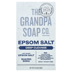 The Grandpa Soap Co., кусковое мыло, для лица и тела, английская соль, 120 г (4,25 унции)