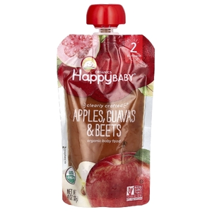 Happy Family Organics, органическое детское питание, для детей от 6 месяцев, яблоки, гуава и свекла, 113 г (4 унции)