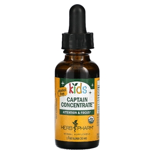Herb Pharm, растительный комплекс для улучшения внимания и концентрации, для детей, без спирта, 30 мл (1 жидк. унция)