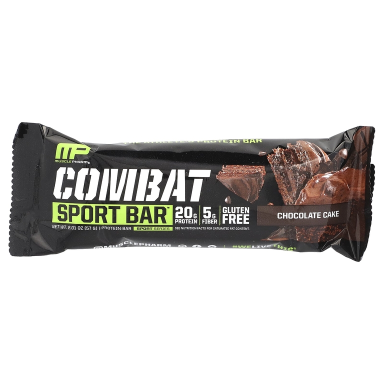 MusclePharm, Батончики протеиновые, шоколадный торт, 12 батончиков, 57 г (2,01 унции)