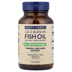 Wiley's Finest, Жир диких аляскинских рыб, 180 желатиновых капсул