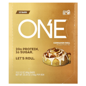 One Brands, Питательный батончик, со вкусом корицы, 12 шт., 60 г (2,12 унции) каждый