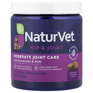 NaturVet, уход за суставами, с хондроитином и МСМ, для собак и кошек, уровень 2, 120 мягких жевательных таблеток, 288 г (10,1 унции)