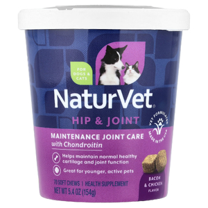 NaturVet, уход за суставами, хондроитин, для собак и кошек, уровень 1, 70 жевательных таблеток, 154 г (5,4 унции)