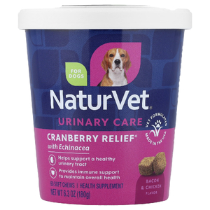 NaturVet, добавка для здоровья мочевыводящих путей с эхинацеей, для собак, 60 жевательных таблеток, 180 г (6,3 унции)