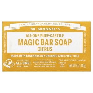 Dr. Bronner's, кастильское кусковое мыло, цитрус, 140 г (5 унций)