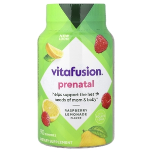 VitaFusion, Жевательные витамины для беременных, натуральный малиновый лимонад, 90 жевательных таблеток