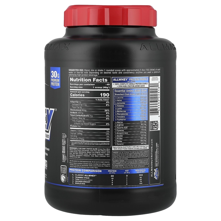 ALLMAX, сывороточный протеин, клубничный вкус, 2,27 кг (5 фунтов)