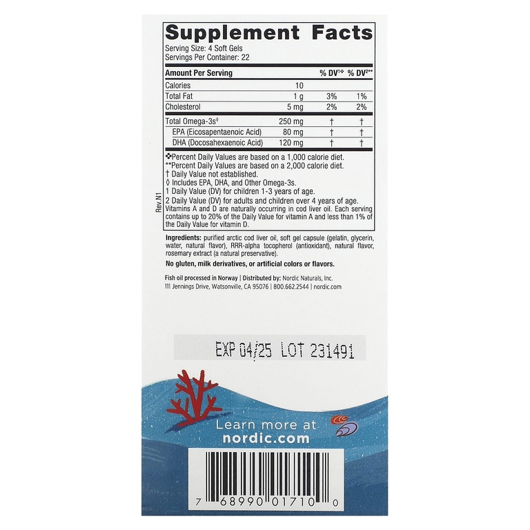 Nordic Naturals, омега-3 и ДГК для детей от 3 до 6 лет, со вкусом клубники, 90 жевательных мини-капсул