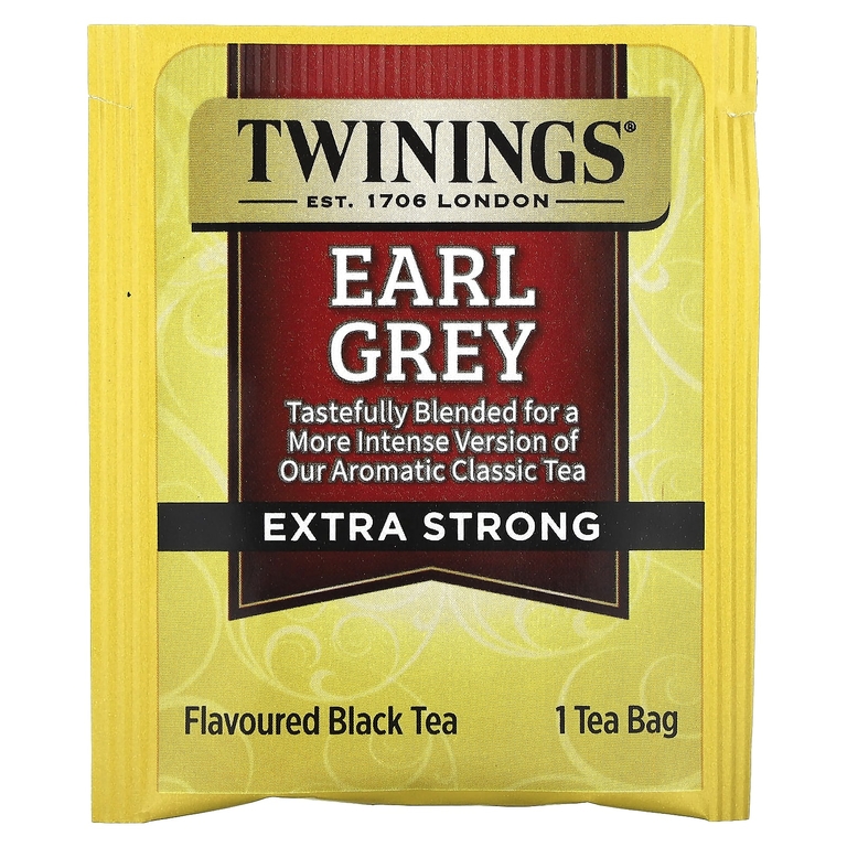 Twinings, черный чай, с бергамотом, экстракрепкий, 20 чайных пакетиков, 40 г (1,41 унции)
