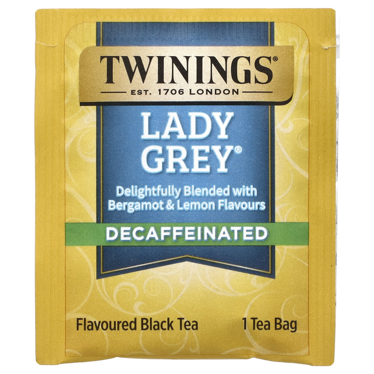 Twinings, Леди Грей®, ароматизированный черный чай, без кофеина, 20 чайных пакетиков, 40 г (1,41 унции)