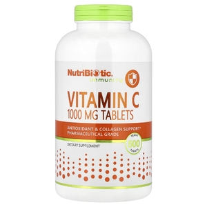 NutriBiotic, Immunity, витамин C, 1000 мг, 500 веганских таблеток