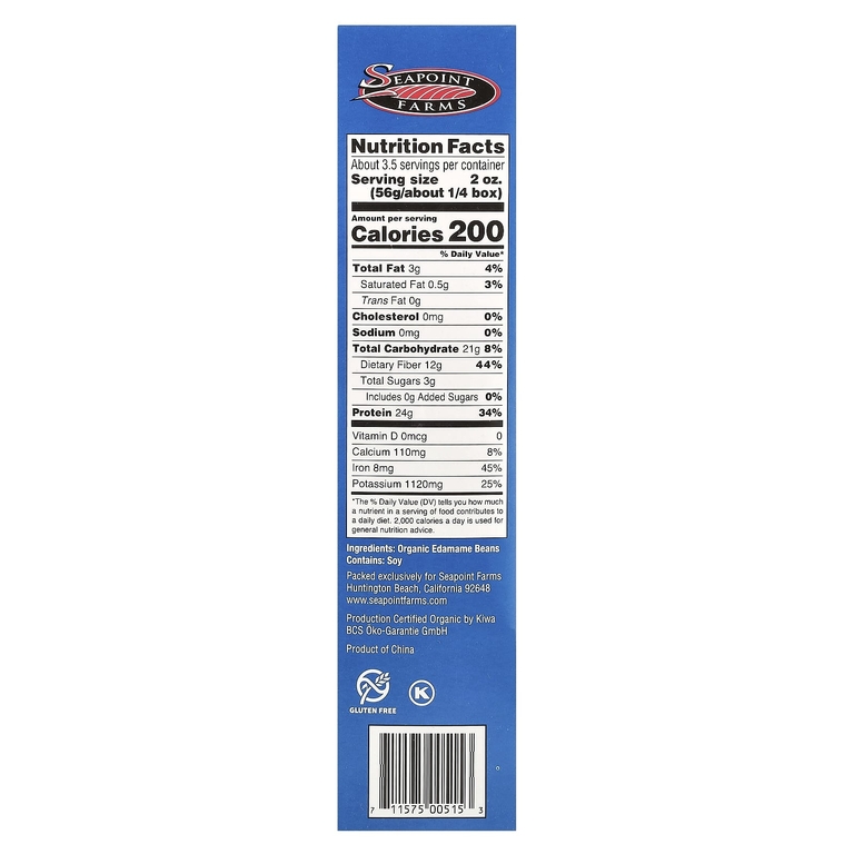 Seapoint Farms, Органические спагетти из эдамаме, 200 г (7,05 унции)