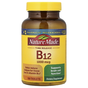 Nature Made, витамин B12, медленное высвобождение, 160 таблеток