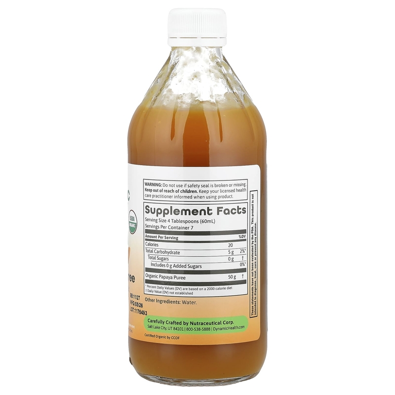 Dynamic Health, пюре из папайи, 473 мл (16 жидк. унций)