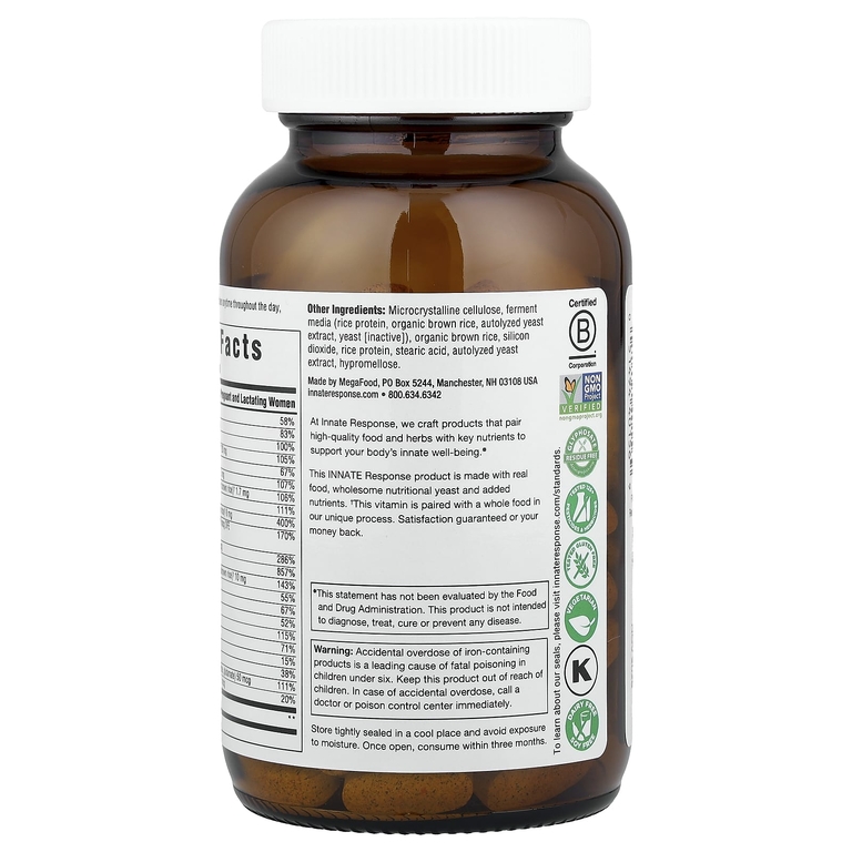 Innate Response Formulas, мультивитамины до и во время беременности, 120 таблеток
