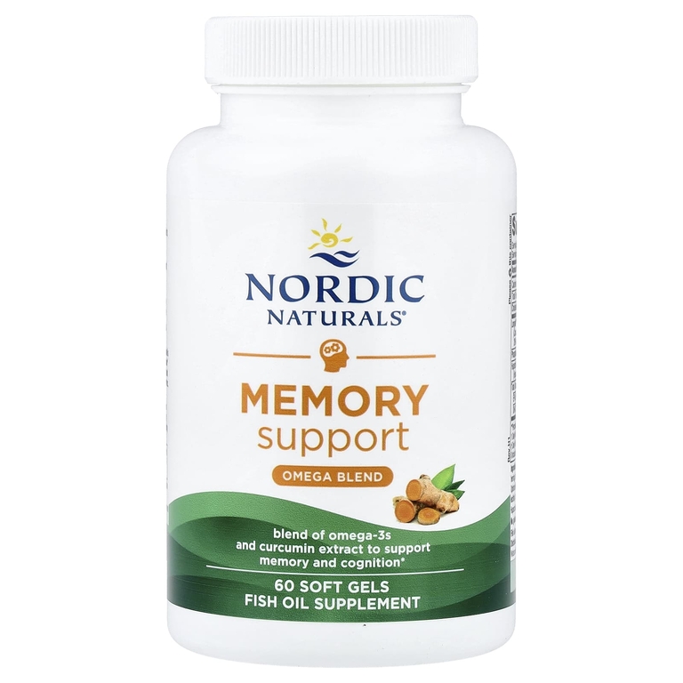 Nordic Naturals, для поддержки памяти, смесь омега, 60 капсул (Товар снят с продажи) 