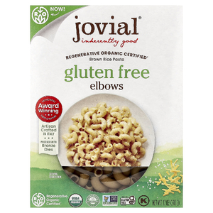 Jovial, Органические макароны из коричневого риса, локти, 340 г (12 унций)