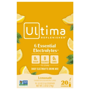 Ultima Replenisher, смесь для приготовления электролитического напитка, со вкусом лимонада, 20 стиков, 3,7 г (0,13 унции) каждый