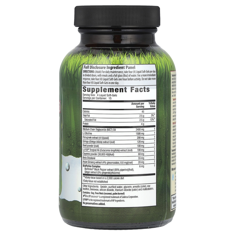 Irwin Naturals, Testosterone UP RED с бустерами с оксидом азота, 60 желатиновых капсул