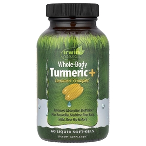 Irwin Naturals, комплекс с куркумой и куркумином, 60 капсул с жидкостью