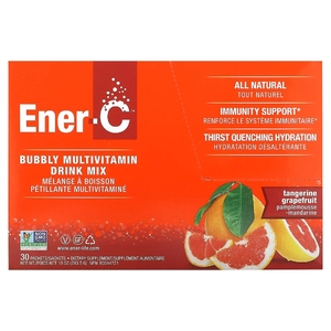Ener-C, витамин C, мультивитаминная смесь для приготовления напитка, мандарин и грейпфрут, 1000 мг, 30 пакетиков, 9,45 г (0,3 унции)