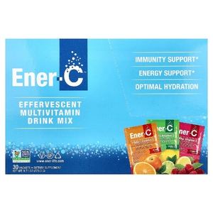 Ener-C, мультивитаминная смесь для приготовления напитка, пенящийся, ассорти вкусов, 1000 мг, 30 пакетиков, 282,9 г (9,9 унции)