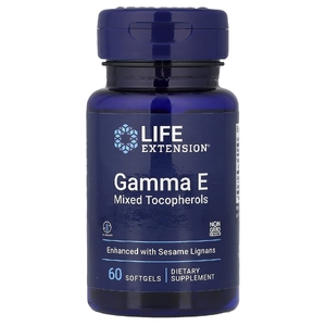 Life Extension, Гамма E Смешанные Токоферолы, 60  Мягких Желатиновых Капсул