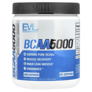 EVLution Nutrition, аминокислоты с разветвленной цепью, без вкусовых добавок, 300 г (10,58 унции)