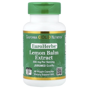 California Gold Nutrition, экстракт мелиссы лекарственной, 500 мг, 60 растительных капсул