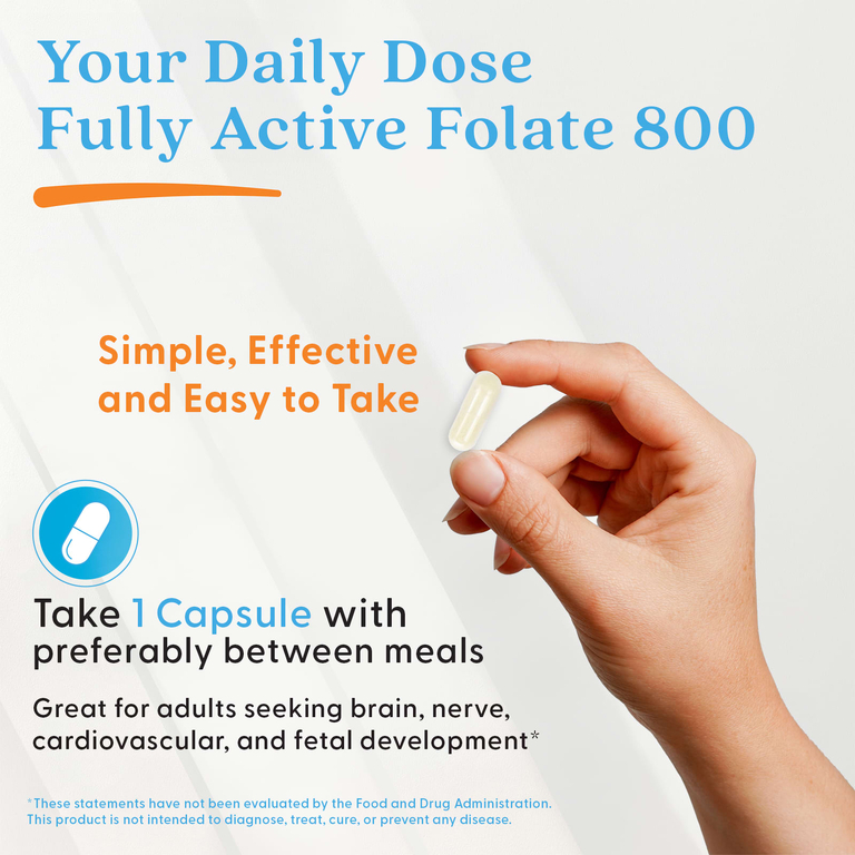 Doctor's Best, фолат, 800 мкг, 60 растительных капсул