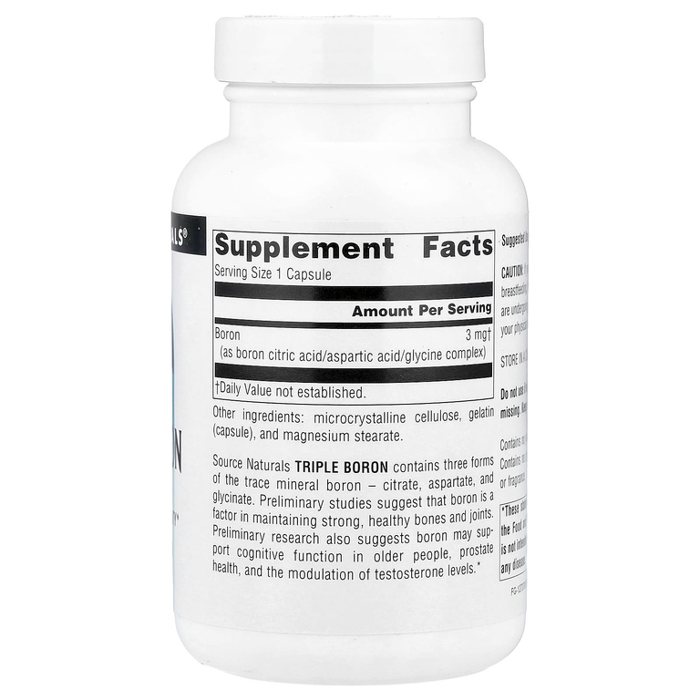 Source Naturals, бор, 3 мг, 200 капсул