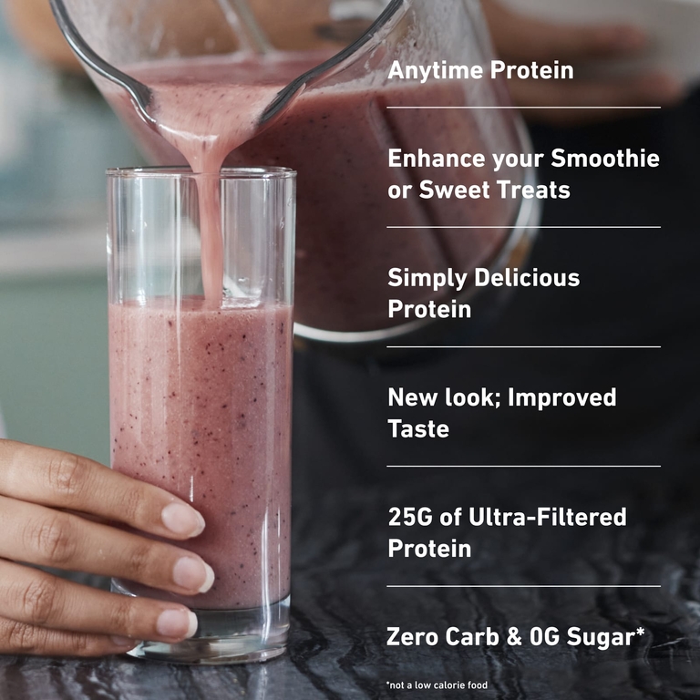 Isopure, протеиновый порошок без углеводов, со вкусом клубники со сливками, 480 г (1,06 фунта)