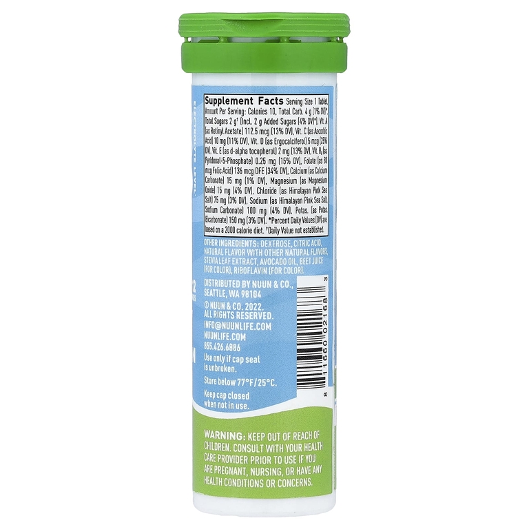 Nuun, Daily Hydration, витамины, мандарин и лайм, 12 шипучих таблеток (Товар снят с продажи) 