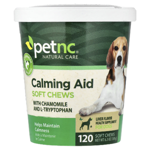 petnc NATURAL CARE, мягкие жевательные таблетки при стрессе и тревоге, для собак, печень, 120 жевательных таблеток, 180 г (6,3 унции)