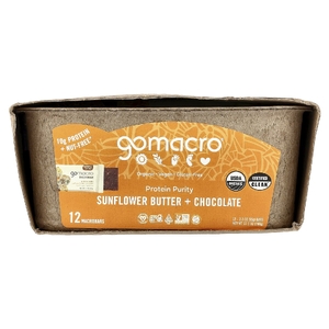 GoMacro, MacroBar®, протеиновый батончик, подсолнечное масло и шоколад, 12 батончиков по 65 г (2,3 унции)